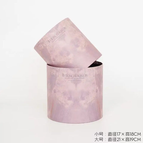 Marble Pattern Square and Round Paper Packaging Gift Set Offset Printed Rose Bouquet Plum Jam Plum-Purple Sauce Gift Boxes