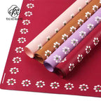 Premium Art Paper Double Sided Floral Wrapping Paper Waterproof Delicate Petal Pattern for Bouquets and Flower Shops