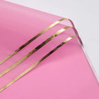 Waterproof Gold Edge Jelly Film Flower Wrapping Paper Matte Translucent Bouquet Recyclable Customizable Shop Packaging Material