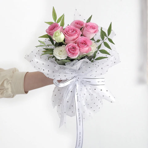 Wholesale Soft Touch Cotton Candy Wrapping Paper Waterproof Floral Bouquet Wrap for Flower Shop