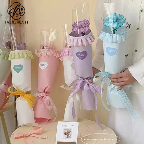 High Quality Single Flower Wrapping Paper Recyclable PE Coating for Parties Holidays and Flower Shops