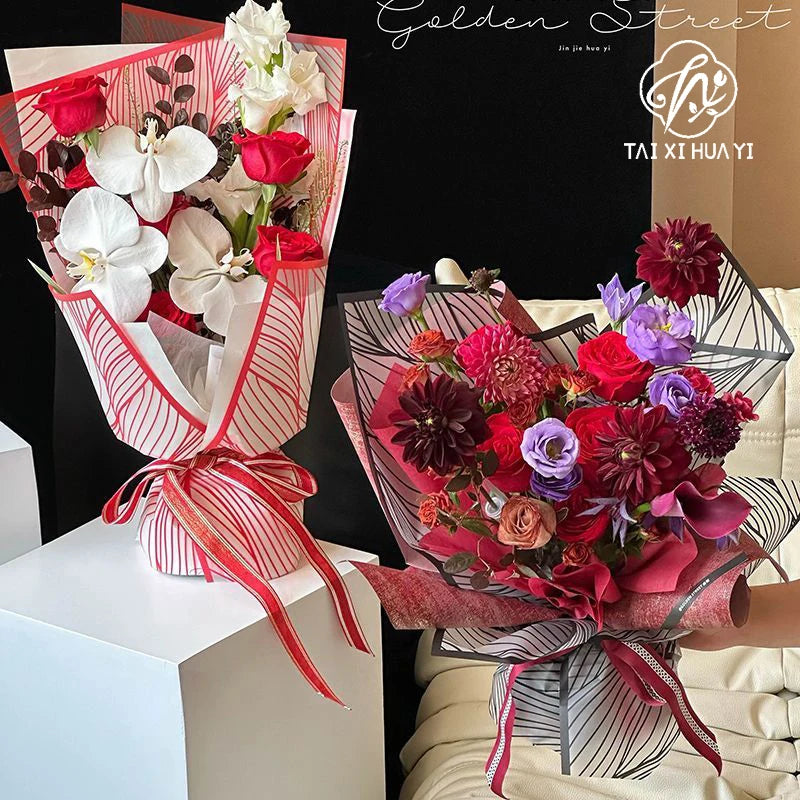 Premium Sand Mist Floral Wrap, Single-Sided Waterproof Paper for Qixi Festival Gift and Flower Shop Offset Printing