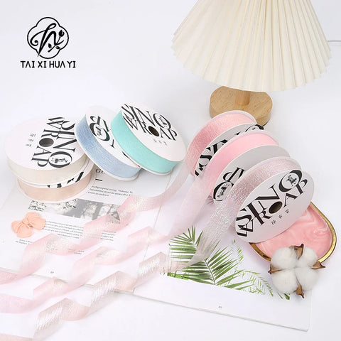 Handmade Luxury Satin Flower Bouquet Ribbon Bow Wave Winding for Valentine's Day Wedding Christmas Biodegradable Modern Design