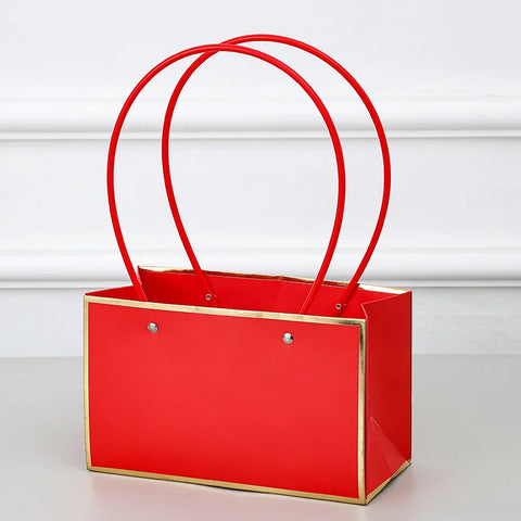 Popular Rectangular Floral Bouquet Packaging Gift Bag Flower Boxes for Bouquets Embossing Printing for Craft Paper Supplies