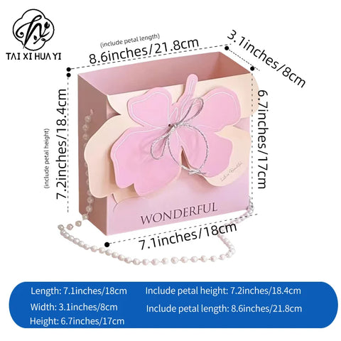 Portable Foldable Craft Paper Flower Box Handmade Floral Gift Packaging Materials for Flowers
