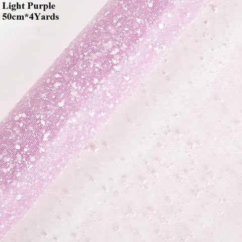 50cm*4Yards/Roll Snowflake Floral Bouquet Gift Box Wrapping Paper Art Paper Florists Supplies Materials Flower Wrapping