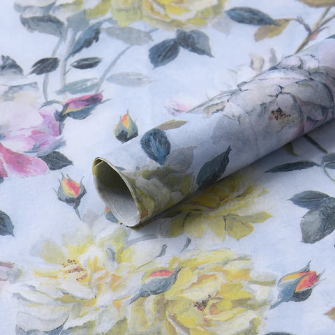 50*70cm Soft Pear Paper Waterproof Uncoated Virgin Pulp Elegant Flower Bouquet Wrapping Gift Wrapping Paper