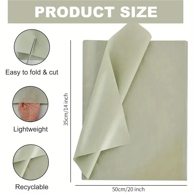 Single-Sided Coated PE Lining Paper Eco-Friendly & Water-proof for Clothing Packaging and Gift Wrapping Snow Pear Tissue