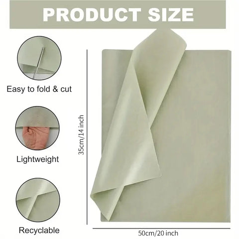 Single-Sided Coated PE Lining Paper Eco-Friendly & Water-proof for Clothing Packaging and Gift Wrapping Snow Pear Tissue