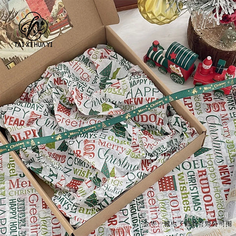 Christmas Wrapping Paper 50*70cm Recyclable Florist Bouquet Flower Wrapping Gift Paper Eco-Friendly Paper for Gifts