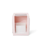 Clear Window Folding Gift Box with Flower Handle Festive Party Decor for Mother's Day Birthday Valentine's Day