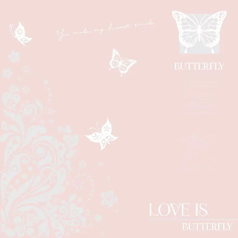 Waterproof Gift Bouquet Packaging Paper Nosha Paper with Single-sided Coating Butterfly Print Design