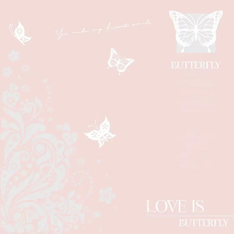 Waterproof Gift Bouquet Packaging Paper Nosha Paper with Single-sided Coating Butterfly Print Design