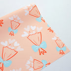 Valentine's Day Children's Day Gift Flower Packaging Paper Single-Sided Coated Waterproof Bow Design