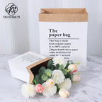High Quality Printed Kraft Paper Bag Valentine's Day Flower Packaging for Bouquet Hug Bag Presentation