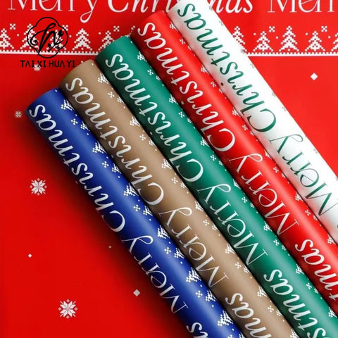 Waterproof Christmas Art Paper for Gift Wrapping Bouquet Packaging PE Coating Flower Wrapping Paper