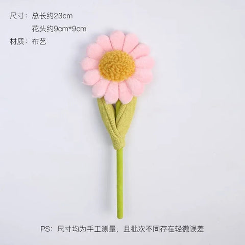 Teacher's Day Single Sunflower Plush Doll Bouquet-Smile Design DIY Floral Craft Supplies for Festival Gift Guangdong China