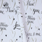 Waterproof Floral Heart in Love Bouquet Packaging Paper Single Side Coated Flower Art Paper