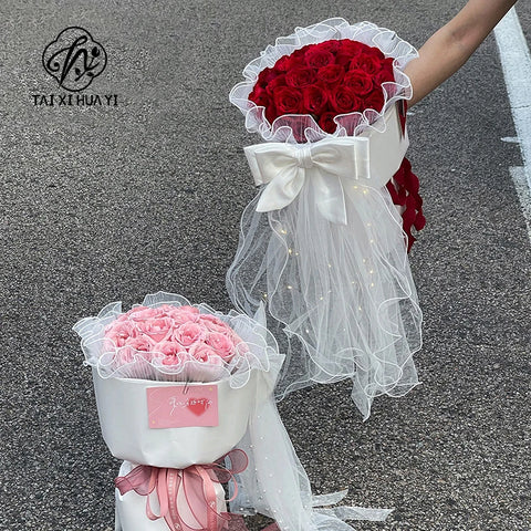 Wholesale Polyester Flowers Wrapping Paper for Gift Packaging Floral Bouquet Decoration Materials