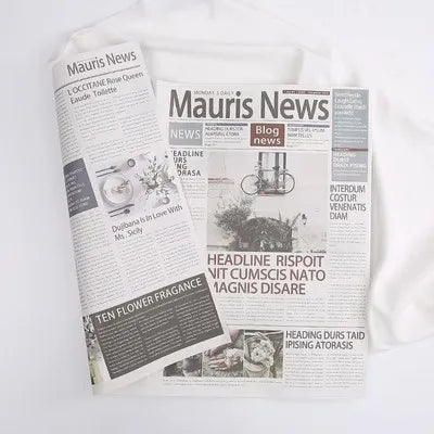 New Retro Hand-Made Coated Eco-Friendly Recyclable Water-Proof Single-Sided Flower Wrapping Paper with Kraft Paper Art