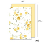 Eco-Friendly Recyclable Floral Wrapping Paper Simple Rose Bouquet Waterproof Single-Sided Coating Offset Printing Compatible New