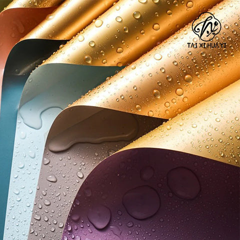 Matte Gold Sand Floral Bouquet Gift Packaging Paper Two-Tone Two-Sided Coating