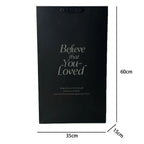 Valentine's Day Square Oversized Tote Ins-Inspired Flower Bouquet Wrapping Bag Lamination White Luxury Eco-Friendly Gift