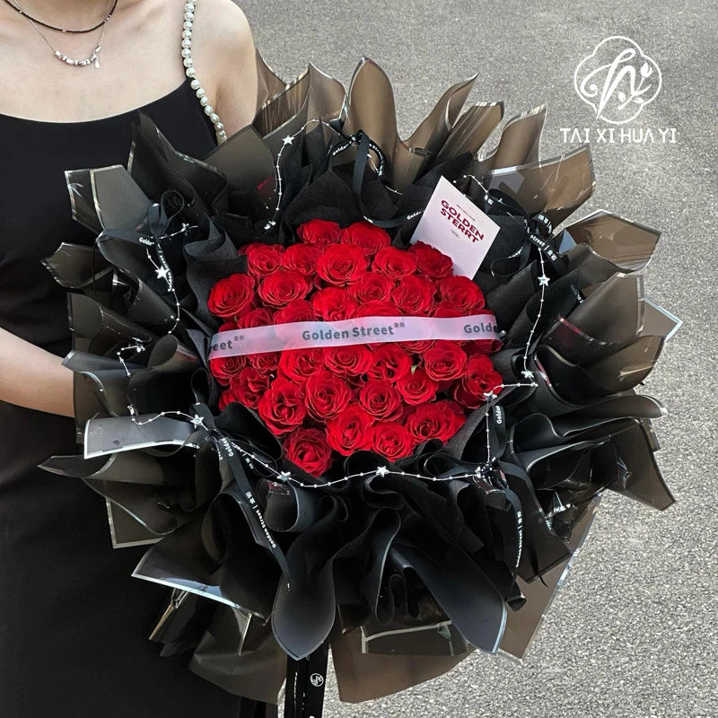 Silver Edged Semi Transparent Single-Sided Silver Ion Matte Coated Eco-friendly Recyclable Waterproof Jelly Film Bouquet Paper