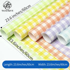 Waterproof Summer Plaid Wrapping Paper Korean Version Floral Arrangement Flower Packaging Materials Popular for Flower Shops