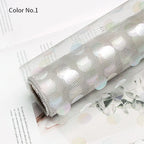 Colorful Wave Dot Flower Arrangement Packaging Mesh Single Side Coated Flower Yarn for Bouquet Packaging