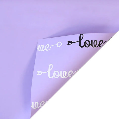 Love Wrapping Paper with Waterproof Coating Colorful and Single-Sided for Constant Use