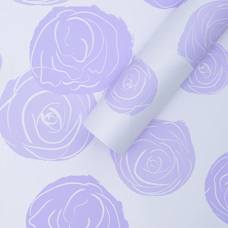 DIY Valentine's Day Gift 58*58cm Art Paper Rose & Carnations Wrapping Paper Virgin Pulp Style Flower Wrapping Paper