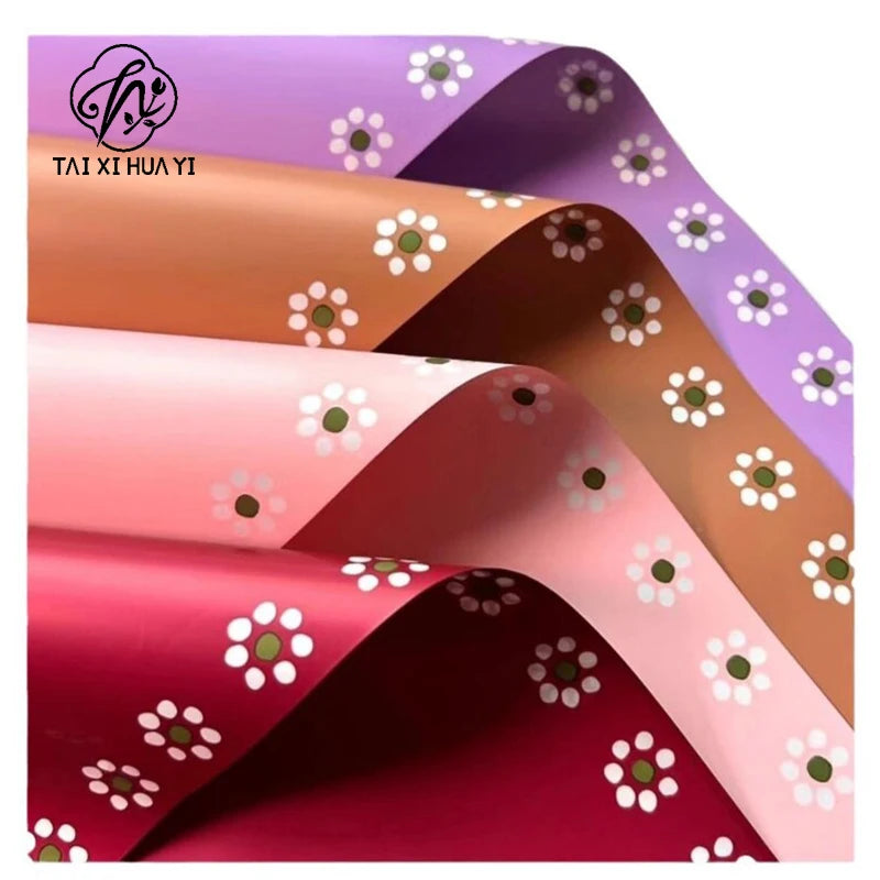 Premium Art Paper Double Sided Floral Wrapping Paper Waterproof Delicate Petal Pattern for Bouquets and Flower Shops Main image