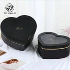 Elegant Round Window Transparent Recycled Materials Embossed PVC Flower Box for Valentine's Day Rose Presentation and Gift
