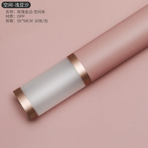 Double Gold Edge Jelly Film for Valentine's Day Flower Wrapping Craft Sticker Bouquet Wrapping Paper Wholesale
