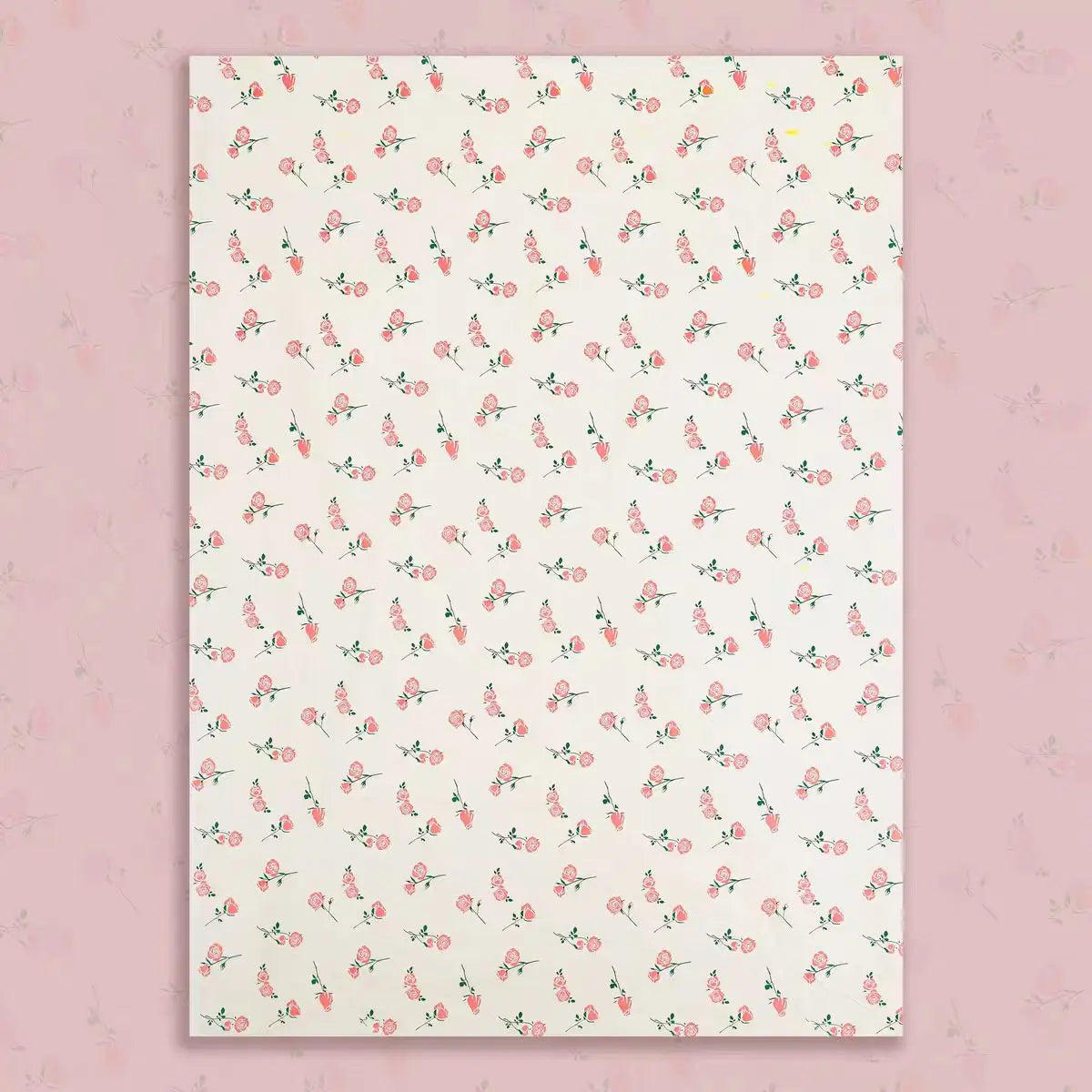 Elegant Rose Print Art Paper Floral Arrangement Supplies for Flower Shop Bouquet Packaging and Gift Wrapping