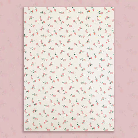 Elegant Rose Print Art Paper Floral Arrangement Supplies for Flower Shop Bouquet Packaging and Gift Wrapping
