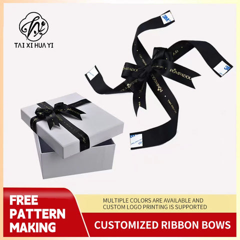 Customized Eco-Friendly Christmas Luxury Gift Wrapping Pull Bow Wine Bottle Neck Decorative Pre-Tied Satin Red Ribbon
