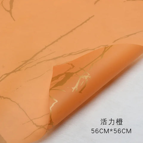 Golden Marble Patterned Flower Packaging Paper Single-Sided Matte Coated Bouquet Packaging
