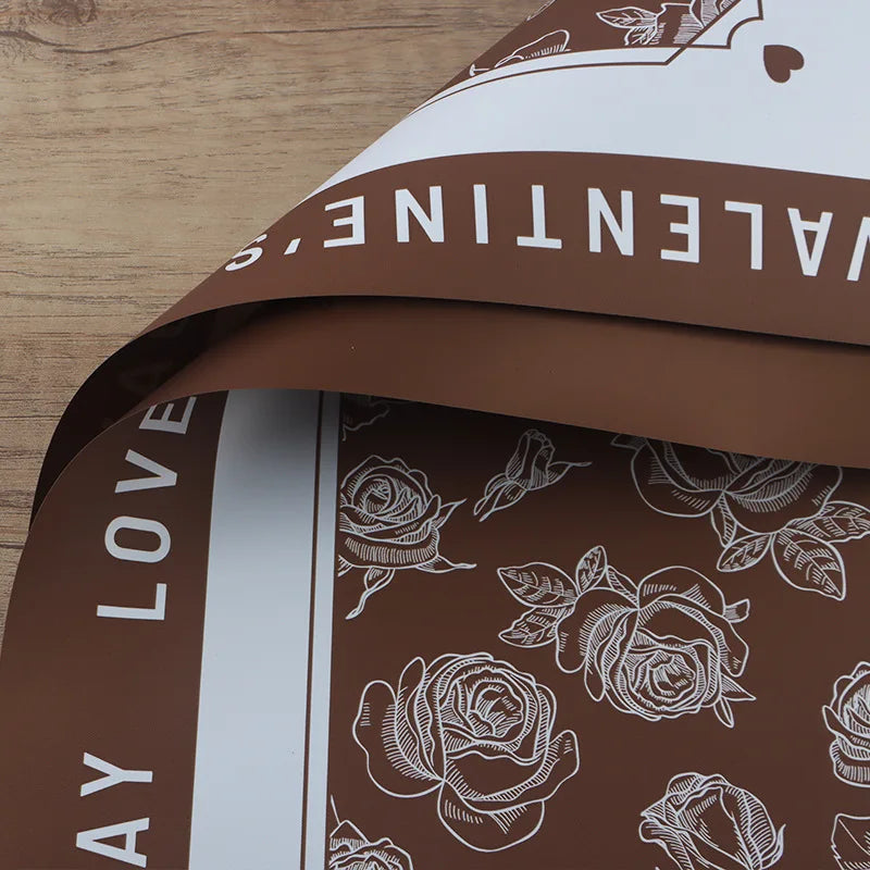 Valentine's Day Waterproof Single Eco-Friendly Thickened Floral Gift Wrapping Paper Garden Flower Wrapping Paper