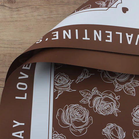 Valentine's Day Waterproof Single Eco-Friendly Thickened Floral Gift Wrapping Paper Garden Flower Wrapping Paper