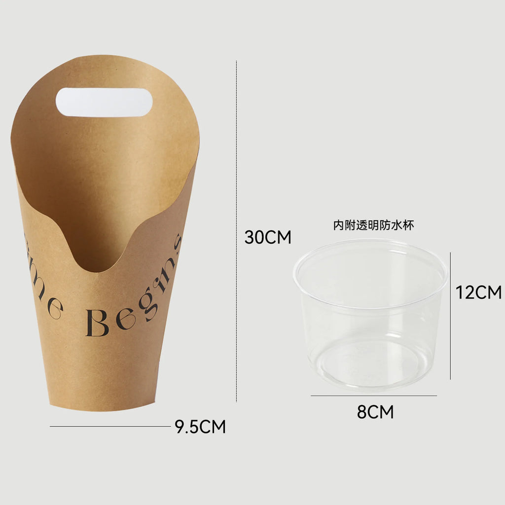 New Flowery Brand Recyclable Oil-Painted Handheld Ice Cream Shaped Stamping Paperboard Liner Customizable Gift Craft Box
