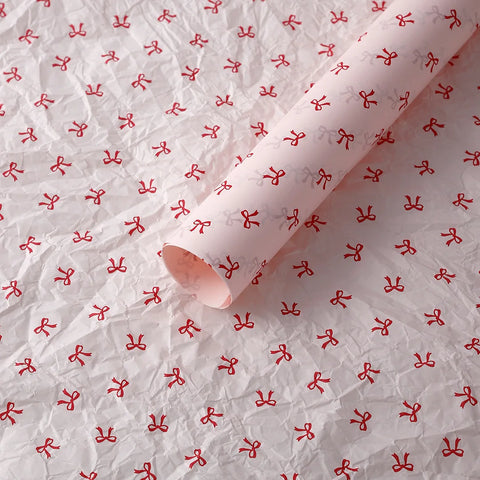 Custom Floral Wrapping Paper Single-Sided Coated Pink Flower Bouquet Gift Mailer Folding Packaging for Floral Product Packaging
