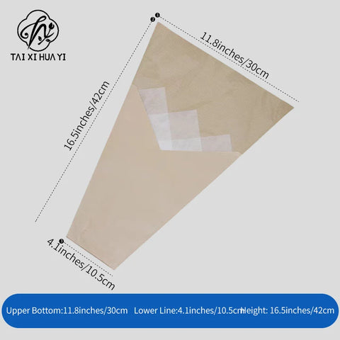 V-shaped Multi-Branch Flower Protective Film Kraft Paper Waterproof Semi-transparent Plastic for Flower Shops