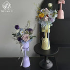 High Beauty Plastic Tulip Flower Cup Vase Creamy Style Floral Ornament for Fresh Bouquet Gift Home Decoration