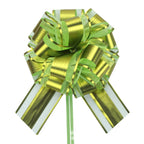 Matte Metallic Organza Pom Pom Pull Bows Floral Gift Wrapping Ribbon for Christmas Weddings Birthdays and Valentine's Day