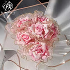 Qixi Wave Gauze Fresh Bouquet Water-proof Eco-friendly Packaging Materials Wave Design Pleats Single Side