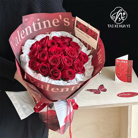 Valentine's Day Waterproof Flower Wrapping Paper Bouquet Packaging Material with Double Sided PE Coating