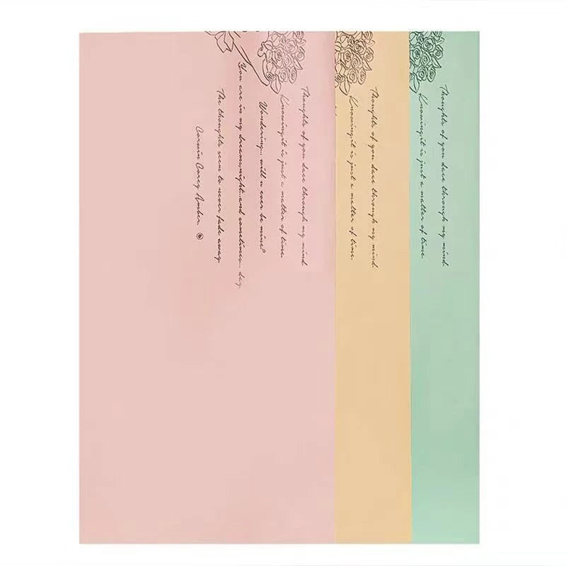 Vintage Waterproof Bouquet Flower Wrapping Paper PE Made From Premium Plastic Paper Material for Gift Wrapping รูปสินค้ารอง