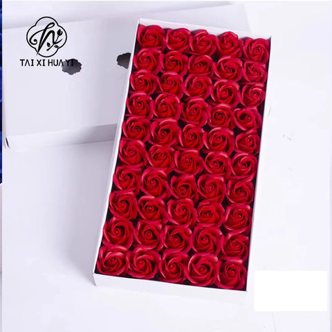 Three-Layer DIY Christmas Valentine's Day Soap Flower Bouquet Rose Simulation Artificial Flowers for Decorative Gift Packaging